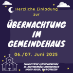 Jungschar - Übernachtung im Gemeindehaus